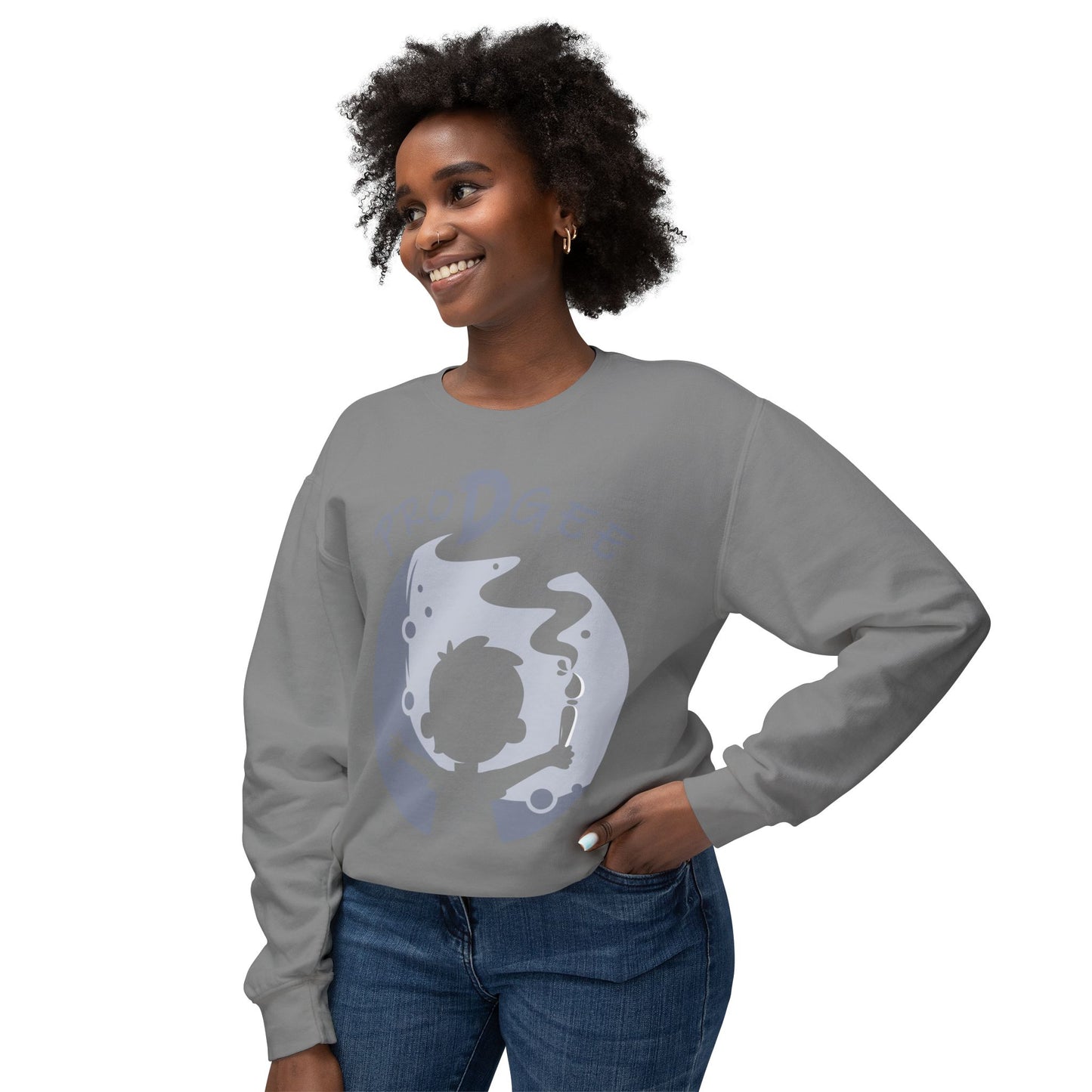 ProDgee Unisex Lightweight Crewneck Sweatshirt - Creative Vibe for Young Artists