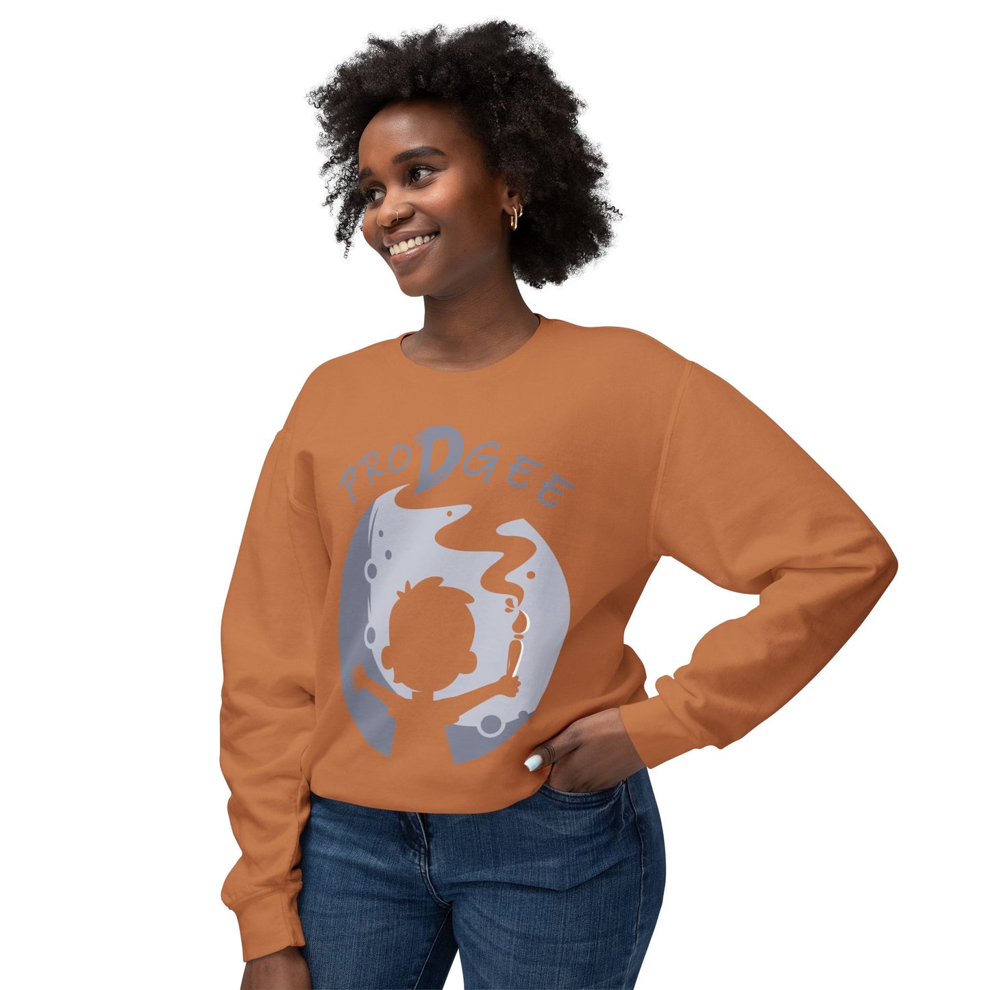 ProDgee Unisex Lightweight Crewneck Sweatshirt - Creative Vibe for Young Artists