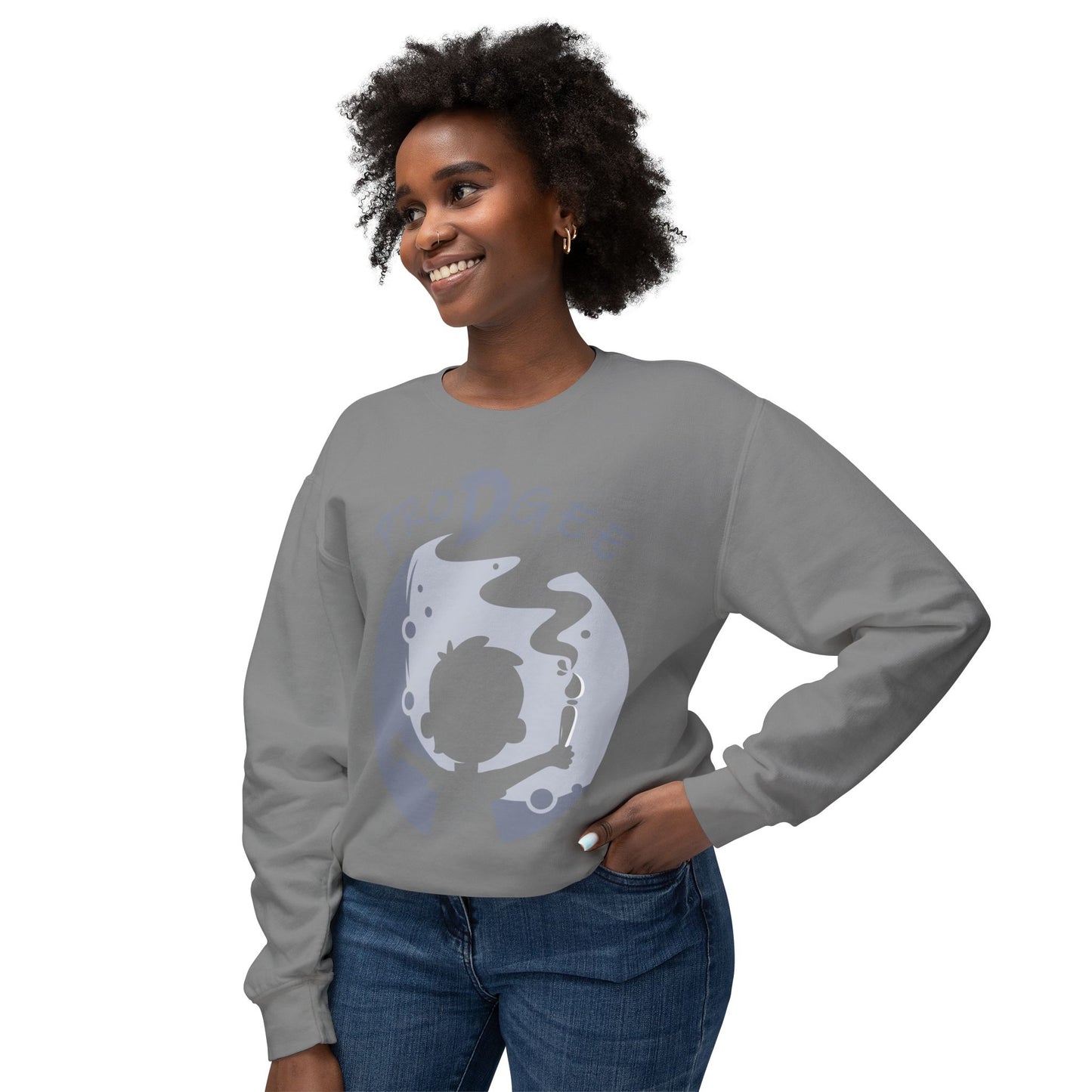 ProDgee Unisex Lightweight Crewneck Sweatshirt - Creative Vibe for Young Artists