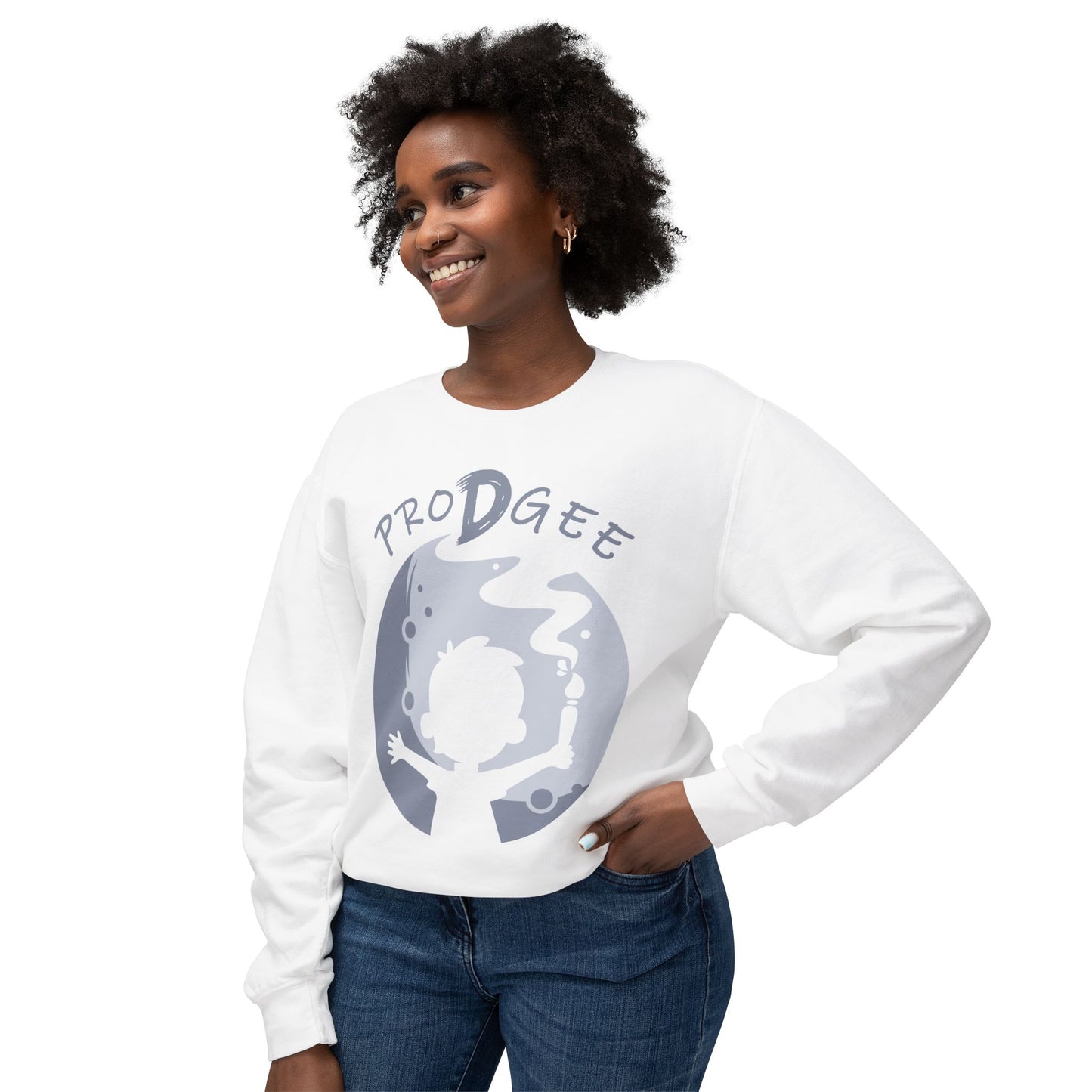 ProDgee Unisex Lightweight Crewneck Sweatshirt - Creative Vibe for Young Artists