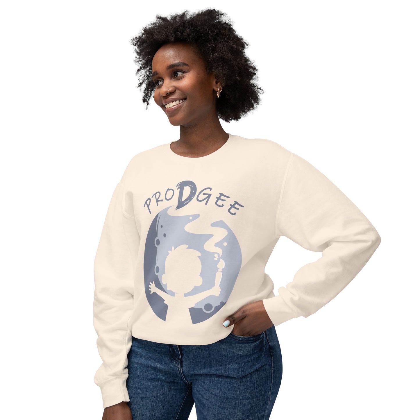 ProDgee Unisex Lightweight Crewneck Sweatshirt - Creative Vibe for Young Artists