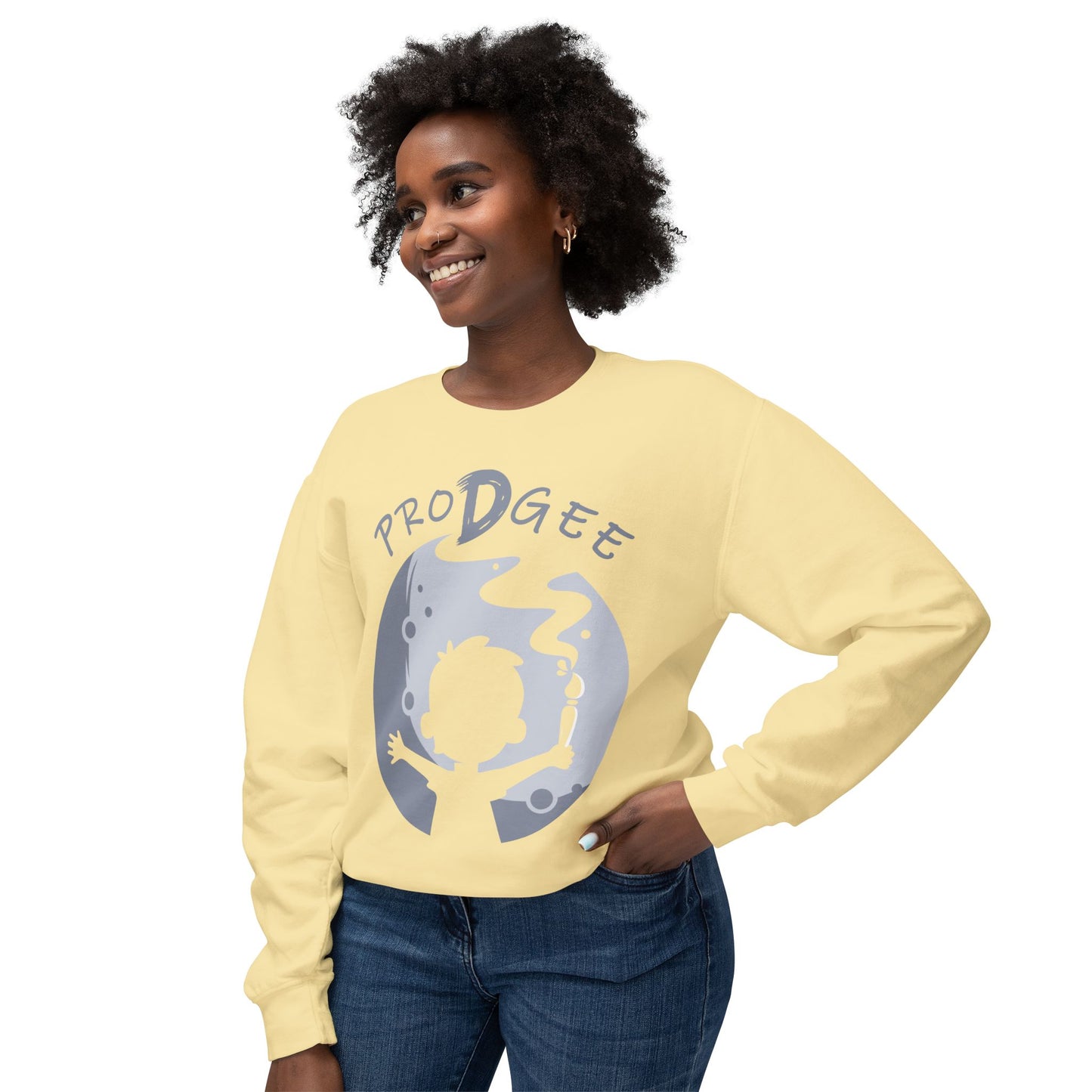 ProDgee Unisex Lightweight Crewneck Sweatshirt - Creative Vibe for Young Artists