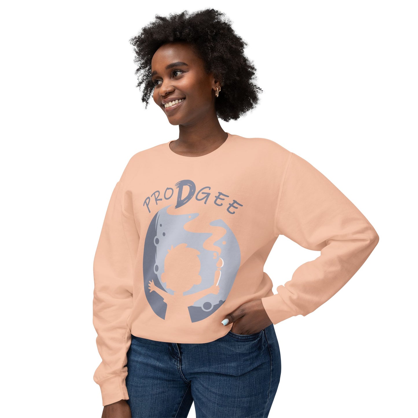 ProDgee Unisex Lightweight Crewneck Sweatshirt - Creative Vibe for Young Artists